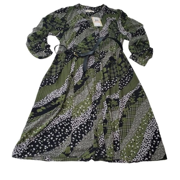 Michael kors womens Dress evergreen button down closure with belt new sz 2X - Picture 7 of 16